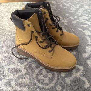 Timberland Tan and Brown Combat Boots